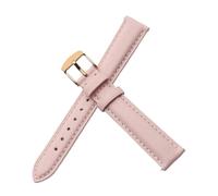 CAWEUER Damen-Lederarmband, kompatibel mit Casio Retro Small Square Watch LTP-1391 1094q, Studenten-Uhrenarmband(Pink-Rose-K1,18mm)