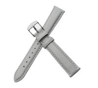 CAWEUER Damen-Lederarmband, kompatibel mit Casio Retro Small Square Watch LTP-1391 1094q, Studenten-Uhrenarmband(Gray-Steel-K1,16mm)