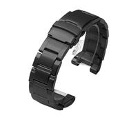 CAWEUER Edelstahlarmband, kompatibel mit Casio G-Shock G-STEEL GST-W300G S300G 400G B100 S310, Herren-Metall-Uhrenarmband Werkzeug ersetzen(Black)