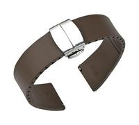 CAWEUER Fluorkautschuk-Uhrenarmband, 18 mm, 20, 22, 21, Schnellverschluss, Schmetterlingsverschluss, FKM-Uhrenarmband, kompatibel mit IWC, Rolex, auf Maß zuschneidbar(Dark brown,22mm)