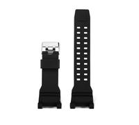 CAWEUER GR-B200 Rot Blau Schwarz Herrenarmband Kompatibel mit Casio G-SHOCK Uhr Serie Wasserdichtes Harz Silikonarmband Armband Geschenkwerkzeuge(Black-silver)