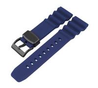 CAWEUER Gummi-Uhrenarmband for Seiko, kompatibel mit Omega Swatch, Metallring, Taucher-Sportuhrarmband, 22 mm, 20(White Black,20mm)