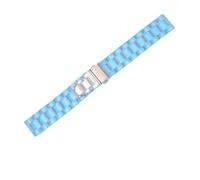 CAWEUER Harzarmband, kompatibel mit Omega X Swatch Joint MoonSwatch, Damen und Herren, buntes Uhrenarmband mit Schnellverschluss, kompatibel mit Blancpain Five Oceans, 20 mm, 22 mm(Transparent,20mm)