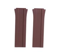 CAWEUER Herren-Armband aus weichem Gummiband, P6780-Serie, Damen-Armband Silikon, wasserdicht, Sportarmband, Uhrenzubehör(Brown-No buckle)