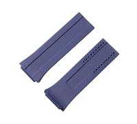 CAWEUER Herren-Armband aus weichem Gummiband, P6780-Serie, Damen-Armband Silikon, wasserdicht, Sportarmband, Uhrenzubehör(Blue-No buckle)