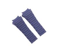 CAWEUER Herren-Gummi-Softband for Design P6620-Serie, Damen-Silikon-Sport-wasserdichtes Armband, Uhrenzubehör(Blue-No buckle)