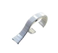 CAWEUER Keramik-Uhrenarmband mit Uhrenkette for Herren, 27 x 17 mm, for Damen, 19 x 12 mm, Uhrenzubehör, geeignet for Rado Concave Strap(White,19-12mm)