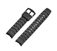 CAWEUER Kompatibel mit Casio Edifice Series Strap EF-550/EF523 Gummi-Uhrenarmbänder, kompatibel EF550 Tauchsport-Armband(EF-550 black)