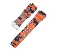 CAWEUER Kompatibel mit Casio G-Shock Rangeman Gw-9400 9300 Camouflage Resin Armband Sport Wasserdichtes Silikon Uhrenzubehör(Camouflage orange)