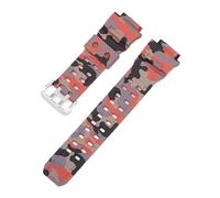 CAWEUER Kompatibel mit Casio G-Shock Rangeman Gw-9400 9300 Camouflage Resin Armband Sport Wasserdichtes Silikon Uhrenzubehör(Camouflage red)