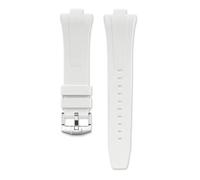 CAWEUER Kompatibel mit Citizen NJ0150 NJ0151 NJ0158 Uhr Fluorkautschukband FKM Armband Herrenarmband Schnellverschluss-Armband(White)