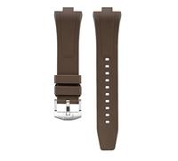 CAWEUER Kompatibel mit Citizen NJ0150 NJ0151 NJ0158 Uhr Fluorkautschukband FKM Armband Herrenarmband Schnellverschluss-Armband(Brown)