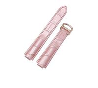 CAWEUER Lederarmband kompatibel mit Cartier Blue Balloon Armband, Ersatz for Uhrenarmband aus Rindsleder for Damen, 16-9 mm, 18-11, 20-12, 22-14(Pink-rosegold,14-22mm)
