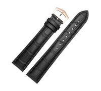 CAWEUER Lederarmband kompatibel mit PP Patek Philippe Grenade 5167Ax 20 mm 21 22 Armband Herren Damen Armbandkette(Black-rosegold,21mm)