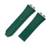 CAWEUER Luxus-Grade Fluorkautschuk kompatibel mit Big Bang 411 415 401 FKM Uhrenarmband Stuk Armband Schnellverschluss(Green rose clasp)