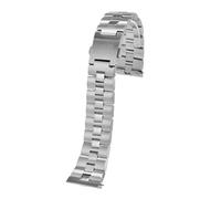 CAWEUER Massives Edelstahlarmband, kompatibel mit Tag Heuer Monaco CBL2111 CBL2180 CBL2113 CBL2115 BA0644, silbernes Uhrenarmband, 22 mm