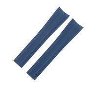 CAWEUER Natürliche neue FKM-Uhrenbänder aus Fluorkautschuk, komplett mit verstellbarem CTS-Uhrenarmband 20 mm for kompatibel Tudor BB(Blue,No buckle)