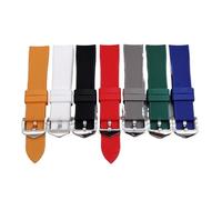 CAWEUER Schnellverschluss-Ersatzarmband aus Gummi, 20 mm, 22, Uhrenarmband, kompatibel mit Omega, Seiko, Tissot, Tudor, Taucheruhrarmband gebogenem Ende(3 red,20mm)