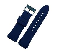CAWEUER Silikon-Uhrenarmband, kompatibel mit Guess W0247G3 W0040G3 W0040G7, Uhrenarmband for Herren, Sport, wasserdicht, blau/schwarz, 22 mm(Blue-silver)