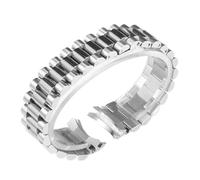 CAWEUER Uhrenarmbänder kompatibel mit Rolex DATEJUST DAY-DATE OYSTERPERTUAL DATE Edelstahl-Uhrenzubehörarmband 20 mm 21 Uhrenarmband(Silver-3,21mm)