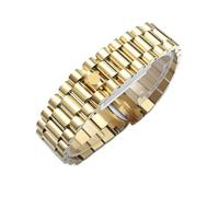 CAWEUER Uhrenarmband 20 mm 21 Sport Kompatibel mit Rolex DATEJUST DAY-DATE OYSTERPERTUAL DATE Stahlarmband Herren- und Damen-Uhrenarmbänder(Gold-3,20mm)