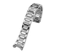 CAWEUER Uhrenarmband aus massivem Edelstahl, 22 mm, 24, Armband, kompatibel mit Tag Heuer Calera Series, Uhrenzubehör, Band Stahl for Herren(Silver,22mm)
