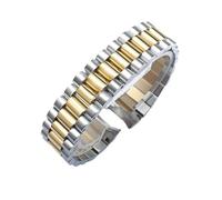 CAWEUER Uhrenarmband kompatibel mit Rolex DATEJUST DAY-DATE OYSTERPERTUAL DATE Edelstahlarmband Uhrenzubehör 13 17 20 21 mm(Silver Gold,21mm)