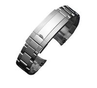 CAWEUER Uhrenarmband kompatibel mit Rolex Explorer Ditongna Diver The Green Black, Water Ghost King-Zubehör, 20 mm, 904L-Uhrenkette aus massivem Stahl(Middle Bright silver,21mm)