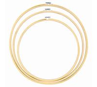 Caydo 3 Stück 35,6 cm/40,6 cm/40,6 cm/45,7 cm große runde Stickrahmen-Set, Bambus-Kreuzstich-Ring für Kunsthandwerk, praktisches Nähen, Hochzeitskranz, Traumfänger und Wanddekoration