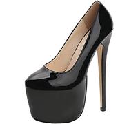 CAZARU Damen 18cm High Heels Plattform Stilettos High Heels Pumps Mode Party Kleid Hochzeit Prom Schuhe Sexy Stripper High Heels Plus Size Unisex