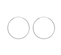 CAZARU Großer Creolen-Ohrring aus 925er-Sterlingsilber mit rundem Durchmesser und 50 mm, hochglanzpoliert, personalisierbar