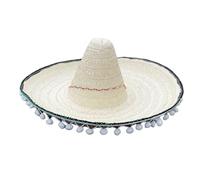 Cazqgoy Mexican Sombrero Hat Straw Sombrero Party Hat (Beige)