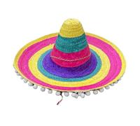 Cazqgoy Mexican Sombrero Hat Straw Sombrero Party Hat (Farbe)