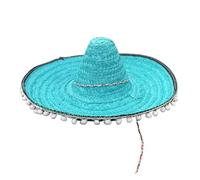 Cazqgoy Mexican Sombrero Hat Straw Sombrero Party Hat (Grün)