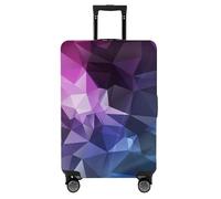 Cazqgoy Suitcase Protective Cover Multicoloured Elastic Travel Suitcase Protective Cover with Zip Washable Luggage Cover (Purple,M)