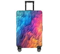 Cazqgoy Suitcase Protective Cover Multicoloured Elastic Travel Suitcase Protective Cover with Zip Washable Luggage Cover (Color,L)