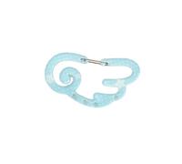 CAZSTYK Kreativer Acryl-Schlüsselanhänger-Clip mit Sternflügel-Design, tragbarer Karabinerhaken, Halter für Taschen, Schlüssel, Outdoor-Dekorationen, dekorativer Karabiner-Clip, blau