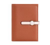 CAZSTYK Reisepasshülle aus Leder, wasserdicht, Reisebrieftasche, Reisepasshülle mit Kartenschlitz, für Damen/Herren, Reisepasshülle, Brieftasche mit Kartenfächern, braun