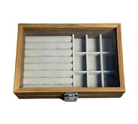 CAZSTYK Robuster Schmuckkoffer aus Holz mit funktionaler Organisation im Vintage-Design, handgefertigter Holz-Schmuck-Organizer mit Vintage-Designs