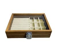 CAZSTYK Robuster Schmuckkoffer aus Holz mit funktionaler Organisation im Vintage-Design, handgefertigter Holz-Schmuck-Organizer mit Vintage-Designs