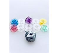 CB Spulenkapsel + 5 farbige Kunststoff Spulen + 5 Klarsicht Spulen für Singer Nähmaschinen Starlet 6660, 6699