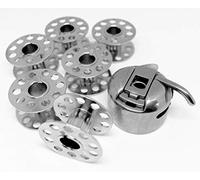 CB Spulenkapsel + 6 Metallspulen für Necchi 559 Nähmaschinen