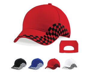 CB159 Beechfield Kappe Grand Prix Kappe mit Flaggendesign Graphite Grey One Size