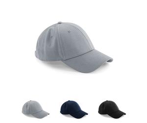 CB196 Beechfield Kappe Luftmasche 6-Panel Light Grey One Size