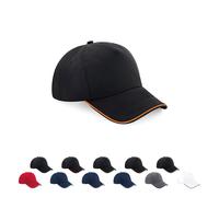 CB25c Beechfield Kappe 5-Panel-Kappe mit paspelierter Schirmrand French Navy One Size