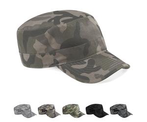CB33 Beechfield Kappe im Camouflage-Design Armee-Kappe Midnight Camo One Size