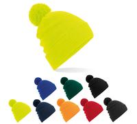 CB439 Beechfield Bommelmütze mit Microfleece-Futter für Tragekomfort und Wärme French Navy One Size