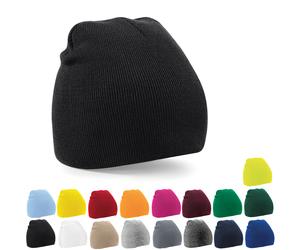 CB44 Beechfield Strickmütze Flach geschnitten Classic Red One Size