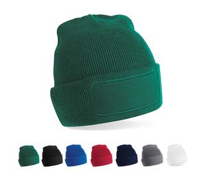 CB445 Beechfield Mütze mit Baumwoll-Twill-Emblem White One Size