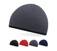 CB44C Beechfield Strickmütze Zweifarbig Black One Size